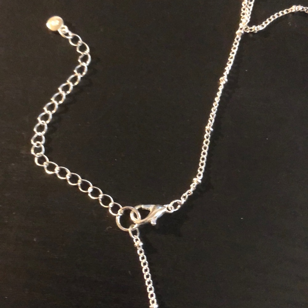 NEW! Really Pretty Long Necklace w/ White Pendant - Picture 7 of 7